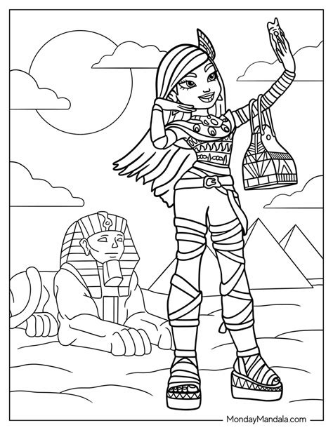 Cleo De Nile From Monster High Coloring Page Printable Game