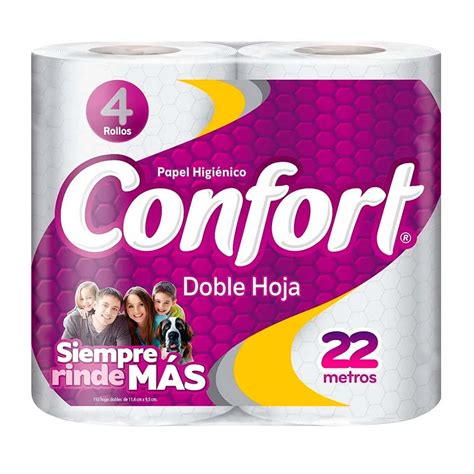 Papel Higiénico Doble Hoja 4 Und 22 Mts Confort Buale