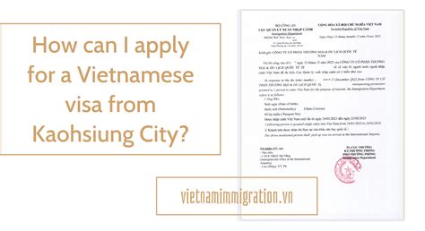 2023 How Can I Apply For A Vietnamese Visa In Kaohsiung City