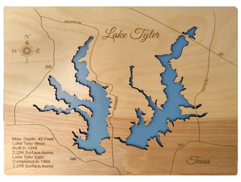 Lake Tyler West and Lake Tyler East in Smith County Texas - Etsy