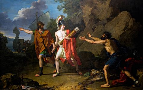 Wallpaper Ulysses And Neoptolemus Taking Hercules Arrows From