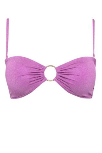 Mor Kadın Fall in Love Regular Fit Parlak Kumaş Bikini Üstü 3083284 DeFacto