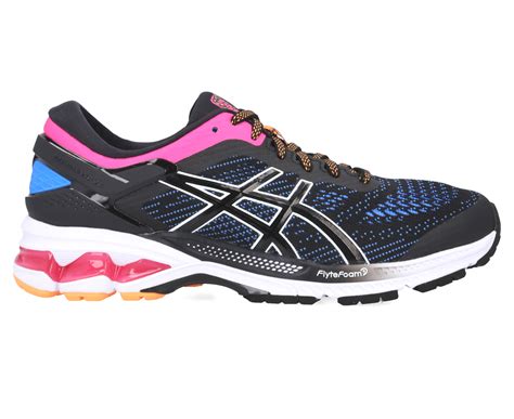 Asics Womens Gel Kayano 26 Running Shoes Blackblue Coast Au