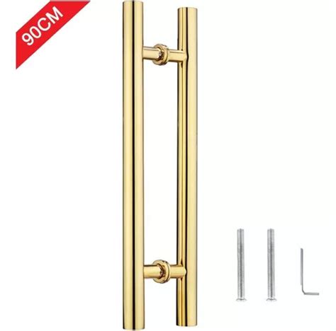 Jaladera Dorado Tipo H 90 Cm 1 1 4 Acero Inoxidable Satín Meses sin