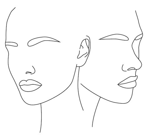 Premium Vector Portrait Along The Lines Drawing In The Style Of One Line