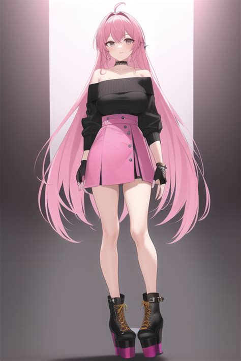 Pink Haired Punk Wearing High Waist Ankle Length S By Varm209 On Deviantart