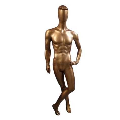 Brown Fiberglass Male Standing Display Mannequin For Garment Shop