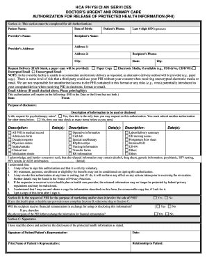 Fillable Online Doctors Urgent And Primary Care Medical Release Form