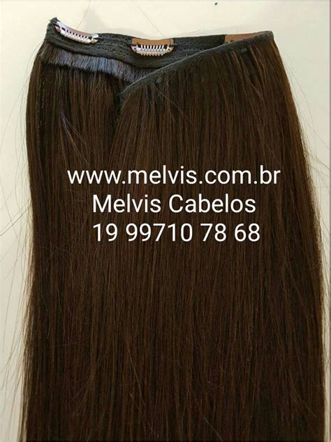 Aplique Tic Tac Cabelo Humano Castanho Liso Cm Gramas Melvis