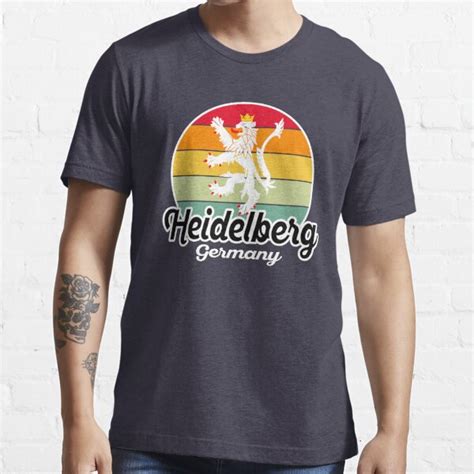 Heidelberg Lion Germany Sunset Coat Of Arms T Shirt For Sale By