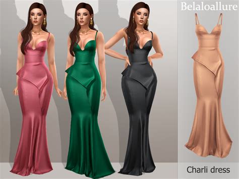 The Sims Resource Belaloallure Charli Dress