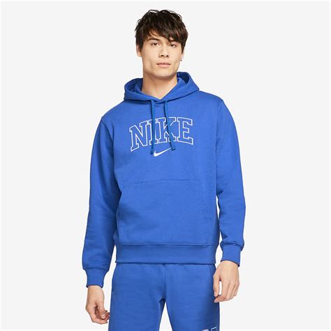 Nike Sportswear Retro Fleece Hoodie Bb Game Royal Tops Mens Clothing Prodirect Running