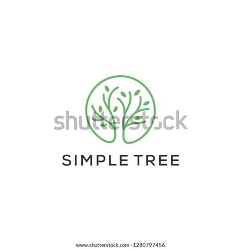 Simple Tree Logo Stock Vector (Royalty Free) 1280797456 | Shutterstock