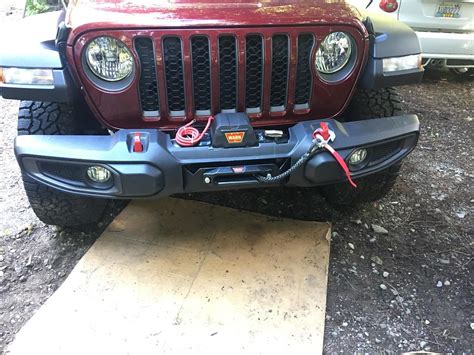 Step By Step With Photos How To Install A Warn Winch On A Jeep Gladiator Using Stock Plastic