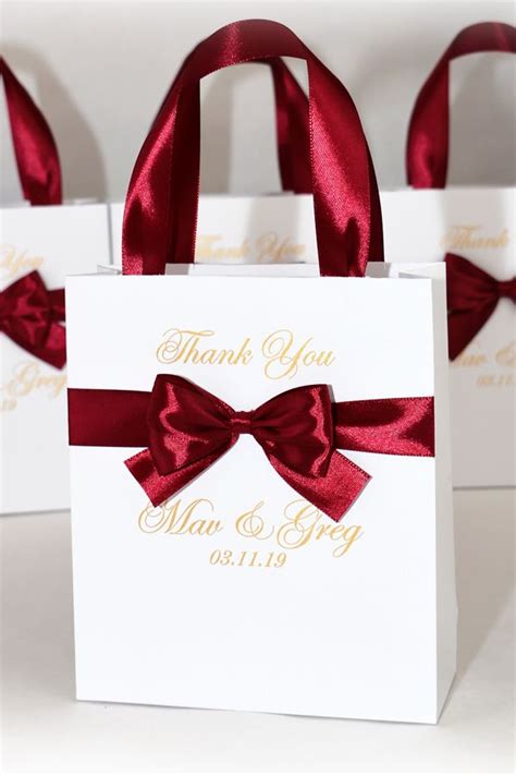 Elegant Wedding Thank You Bags For Guests Personalized Wedding