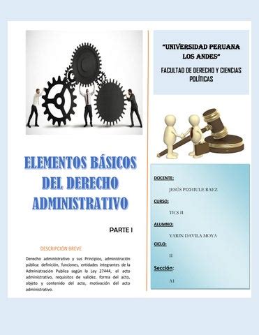 ELEMENTOS BÁSICOS DEL DERECHO ADMINISTRATIVO by Yarin Guido Davila Moya