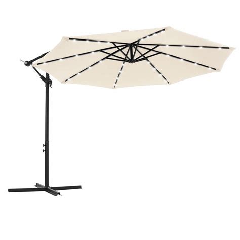 Helloshop Parasol De Jardin D Centr Avec Ampoules Led Aliment Es