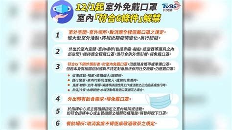 今起室外脫口罩！「8場所」規定懶人包 雙鐵月台繼續戴│口罩解禁│室外免戴口罩│6條件│tvbs新聞網