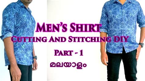 Men S Slim Fit Full Sleeve Shirt Cutting And Stitching In Malayalam