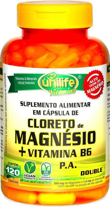 Cloreto de Magnésio P a Vitamina B6 Unilife 120 cápsulas de 800mg