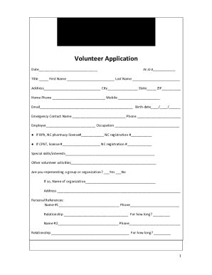 Fillable Online American Red Cross Volunteer Application Form Debv