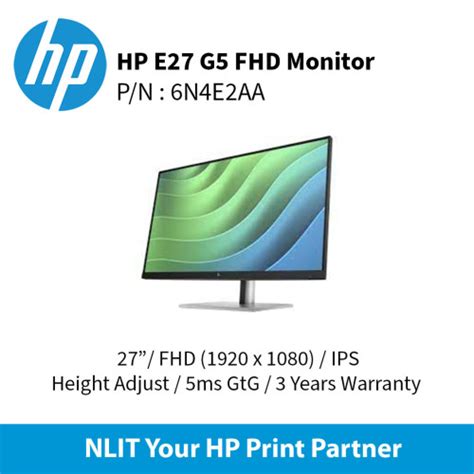 HP E27 G5 FHD Monitor 27 6N4E2AA