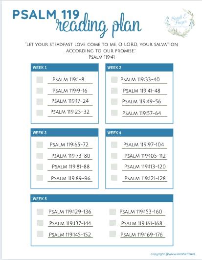 A Free Psalm Reading Plan