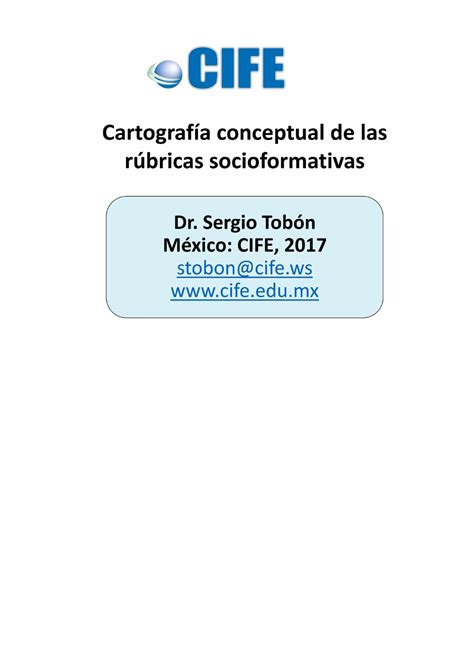 Cartografía Conceptual DE LAS Rúbricas Socioformativas Tics aplicada