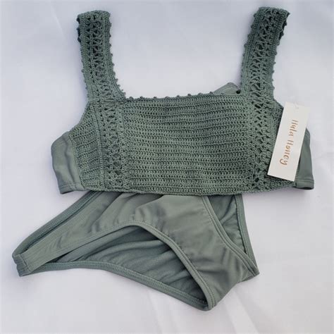Hula Honey Swim Nwt Crochet Bikini Two Piece Swimsuit Poshmark