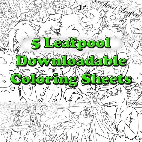 5 Leafpool Downloadable Warrior Cats Coloring Sheets Etsy