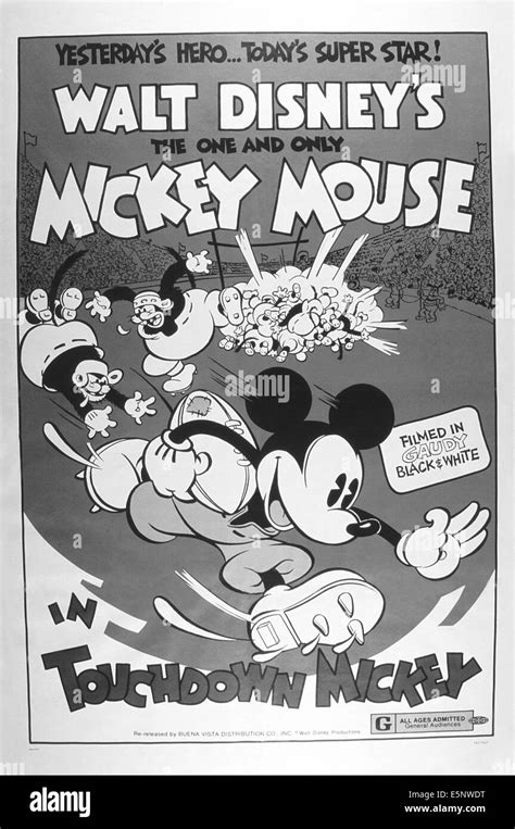 Touchdown Mickey Nosotros Póster Mickey Mouse 1932 Fotografía De