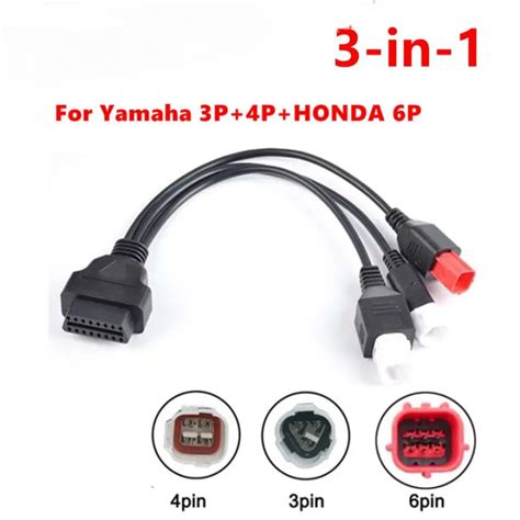 OBD2 Motorcycle Diagnostic Cable For YAMAHA 3Pin 4Pin Motorcycle 3 And