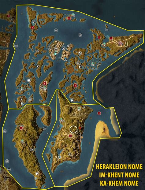 Map Of Herakleion Nome In Khent Nome And Ka Khem Nome Tombs Papyrus