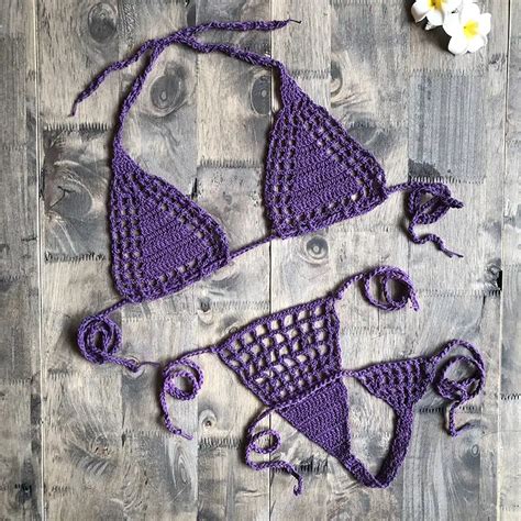 Handmade Crochet Micro Bikini G Perizoma Spiaggia Stringa Micro Costumi