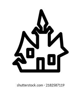 Haunted House Icon Logo Isolated Sign Stock Vector Royalty Free