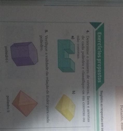 Determine O N Mero De V Rtices Faces E Arestas De Cada Poliedro E