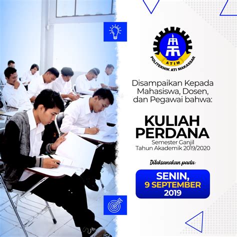 Pengumuman Kuliah Perdana Semester Ganjil Tahun Akademik 20192020