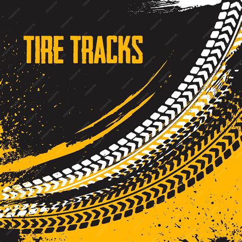 Premium Vector Tire Tracks And Lines Background Black And Yellow