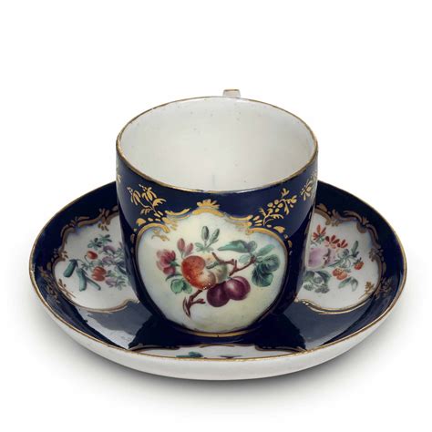 Tazza Con Piattino Belgio Manifattura Di Tournai Terzo Quarto Del