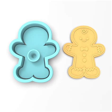 Gingerbread Man Cookie Cutter Stamp Stencil Sharp Edges Etsy