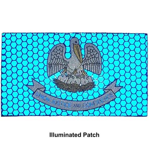 Reflective Louisiana State Flag - 2x3.5 Patch