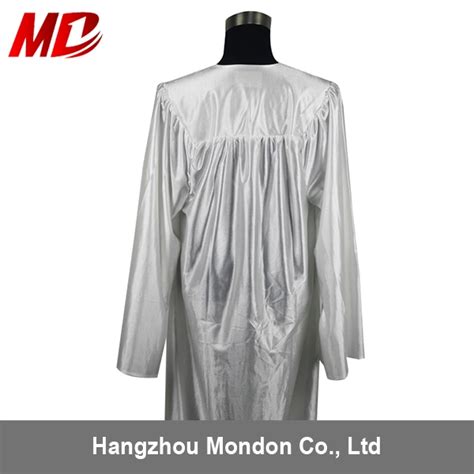 White Graduation Toga With Cap Shiny From China Manufacturer Hangzhou