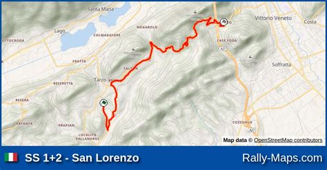 Ss San Lorenzo Stage Map Rally Della Marca Cira