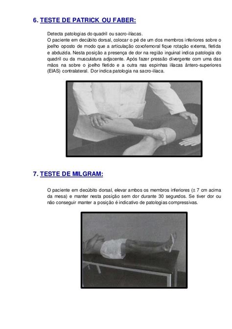 Testes Especiais De Coluna Lombar E Pelve Em Fisioterapia