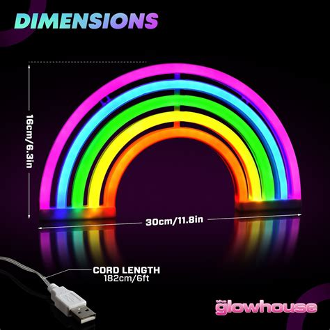 Colourful Rainbow Led Neon Light Stand Wall Bar Lamp Home Nursery