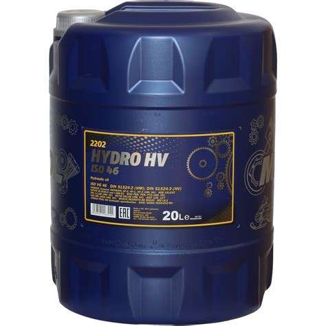 20 Liter Original MANNOL Hydrauliköl Hydro HV ISO 46 DIN 51524 Oil eBay