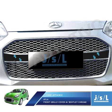 Jual Ayla Front Grille Cover Model Bentley Chrome Shopee Indonesia