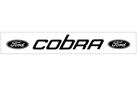 Cobra With Ford Ovals Windshield Decal