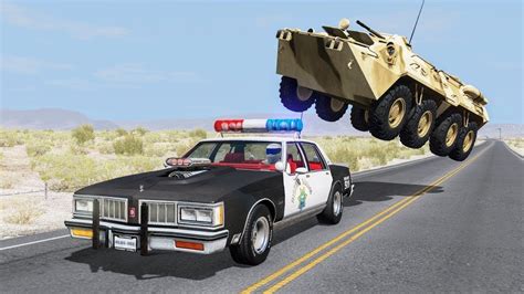 Crazy Police Chases Beamng Drive Crashes Youtube