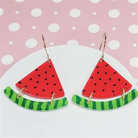 Watermelon Earrings Etsy